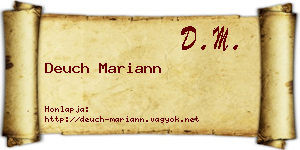Deuch Mariann névjegykártya